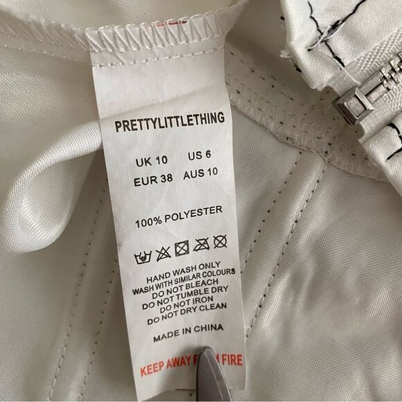 PrettyLittleThing Bustier Crop Top White Size 6 - Picture 4 of 4